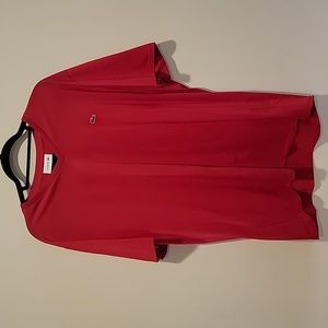 Lacoste mens V Neck T shirt nwt red short sleeve tee fr 8 3xl 100% pima cotton